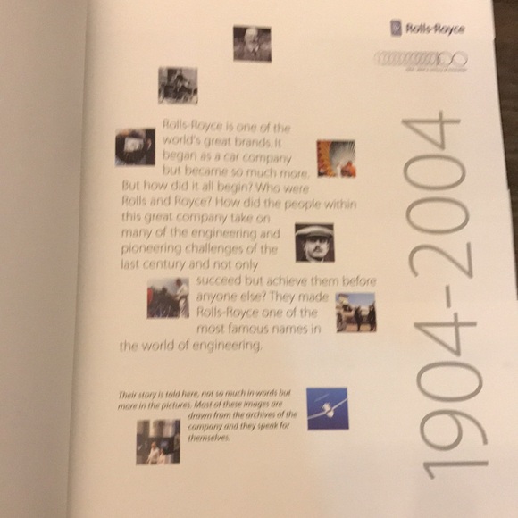 Rare Rolls-Royce 100 year anniversary book 1904-2004 for employees colleagues - Picture 3 of 16